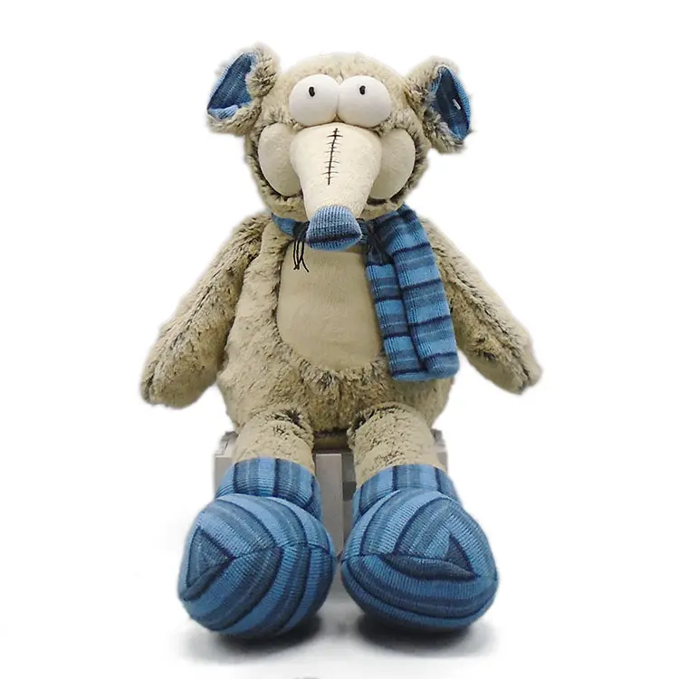 Custom high quality stuffed hippo plush soft christmas plush doll