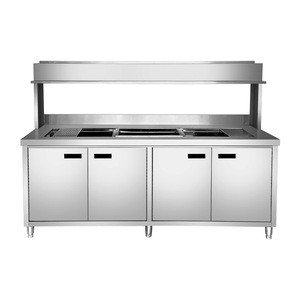 Comptoir de préparation de thé au lait en acier inoxydable Hippieck, table de travail, comptoir à shaker pour boutique de boissons - Product Image 1