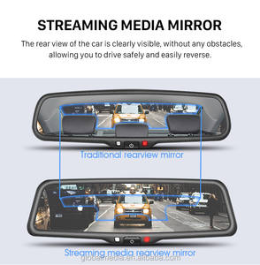 Monitor de Espejo Retrovisor con Pantalla Táctil Full HD de 9.66 Pulgadas con Cámara Delantera y Trasera HD 1080P - Product Image 3