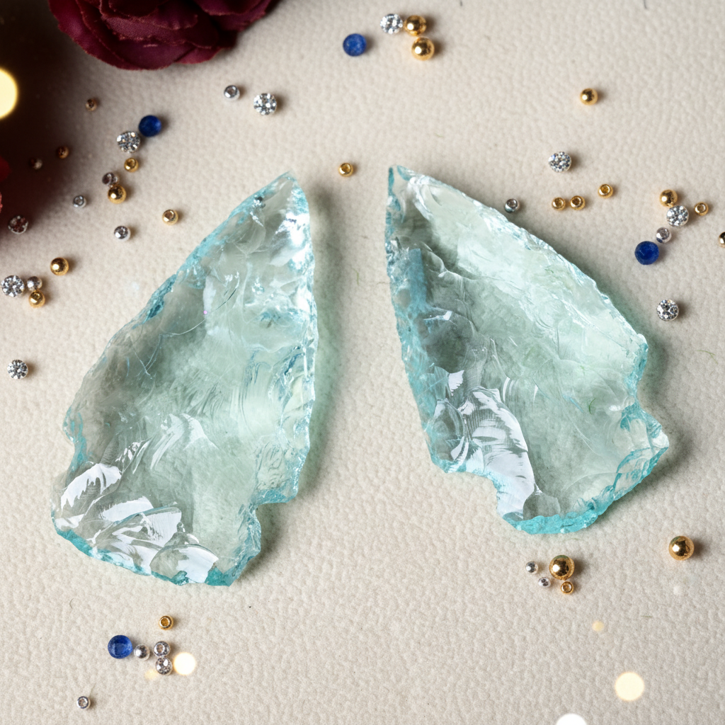 หัวลูกศรแก้วสีน้ำเงิน