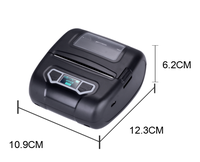 Imprimante de codes-barres sans fil portable mini 80 mm avec commutation libre entre étiquettes et reçus, prise en charge des codes QR, 203 DPI, en stock