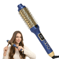 Brosse coiffante à air chaud personnalisée OEM ODM avec logo, brosse sèche-cheveux ronde à ions négatifs, arrêt automatique, boucleur et volumateur pour la maison et le salon