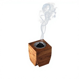 Brûleur d'encens indien en bois de santal de style moderne, fait main, écologique, parfum musqué, anti-odeur, pour la maison et le bureau - Product Image 1