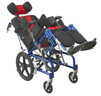 Chaise roulante médicale à vente chaude, en alliage d'aluminium, pour paralysie cérébrale, avec siège confortable pour personnes handicapées