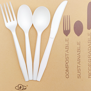Ensemble de couverts jetables compostables en CPLA 2026 (couteau, fourchette, cuillère) pour les épiceries et supermarchés - Product Image 2