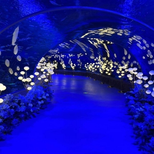 Chiaro vetro trasparente di grandi dimensioni tubo acrilico acquario acquario acquario acrilico acquario cilindrico per la vendita - Product Image 6