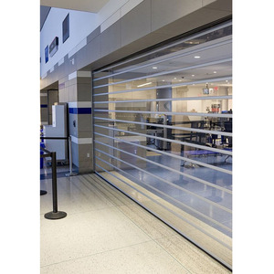 Portes de garage automatiques à enroulement rapide en acier inoxydable transparent en plastique innovant à enroulement interne - Product Image 5