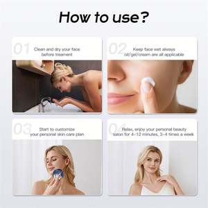 Instrumento de belleza de fotones de melocotón de mano Dispositivo de enfriamiento facial para estiramiento de la piel y tecnología de estiramiento facial antienvejecimiento - Product Image 3