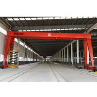 Grue portique mobile à poutre simple de 4 tonnes, portée 30 m, sur pneus en caoutchouc, pour matériaux en aluminium et en acier (5 tonnes, 10 tonnes, 20 tonnes)
