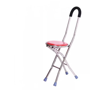 Chaise canne avec tabouret en acier inoxydable, capacité de charge 300 kg, pliable pour personnes âgées - Product Image 5