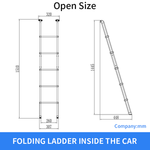 Tytxrv <span class=keywords><strong>RV</strong></span> nội thất thang 5 bước Caravan gấp nhôm trong nhà thang dễ dàng lắp đặt cho Camper Motorhome Trailer giường tầng - Product Image 5