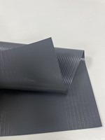 Tissu laminé en vinyle noir, finition mate, polyester tricoté, matériaux de bâche en PVC