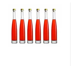 Şeffaf cam şişe 12 oz (375 ml) kapaklı sıcak sos yağ reçel İçecekler için yağlar Kombucha Kefir sirke bira hava geçirmez kapaklar
