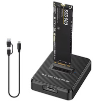 Caja para Disco Duro M.2 con Protocolo NVME+ SATA, Adaptador de Memoria Expandible para Laptop/Notebook