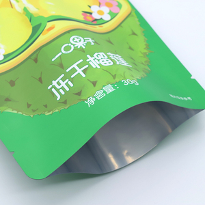 Sac d'emballage en plastique hétérotype <span class=keywords><strong>Bigl</strong></span> pour filet 30g lyophilisé durian pochette à joint irrégulier à trois côtés - Product Image 4