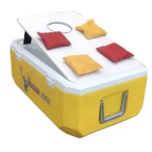 HS Plastic cooler allibaba 35L game ice cornhole game cooler with bean bags ice chest for picnic keep item cooling chest food