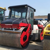 Rouleau vibratoire à double tambour Dynapac CC522 d'occasion, 11,8T, équipement de compactage d'asphalte avec moteur diesel turbocompressé et pompe