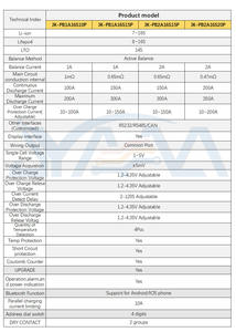 Smart <span class=keywords><strong>BMS</strong></span> PB1A16S10P 8S 16S <span class=keywords><strong>24</strong></span> <span class=keywords><strong>V</strong></span> 48V LiFePO4 batería 100A <span class=keywords><strong>BMS</strong></span> Compatible con Deye/Victron/Growatt inverters CANBUS RS485 JK <span class=keywords><strong>BMS</strong></span> - Product Image 6