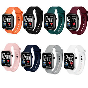 Orologi <span class=keywords><strong>da</strong></span> <span class=keywords><strong>Polso</strong></span> Digitali Sportivi di Lusso in Gomma Unisex con Cassa Quadrata, Cinturino <span class=keywords><strong>da</strong></span> 18mm, Movimento Elettronico, Allarme, Design Cartoon per Uomini e Ragazze - Product Image 2