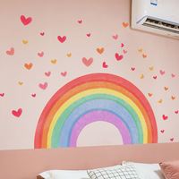 Autocollants muraux en forme de cœur amovibles personnalisés 40*72cm pour la chambre des enfants, affiches murales, papier peint, décalcomanies murales, arts