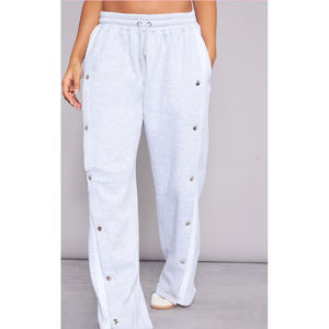 Custom Wide Leg <strong>Joggers</strong> Oversized Contrast <strong>Popper</strong> Sweatpants <strong>Popper</strong> Side <strong>Jogger</strong> Wide Leg <strong>Popper</strong> Sweatpants - Product Image 3
