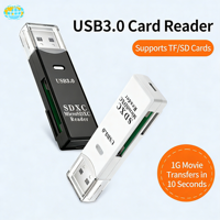 Lector de Tarjetas Externo USB 3.0 de Alta Velocidad para Computadora, Teléfono Móvil y Auto, 2 en 1, Adaptador de Lector de Tarjetas SD y TF al por Mayor