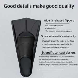 <strong>Silicone</strong> Full Foot Soft Rubber Fin for Adult Snorkeling &amp; Free Diving <strong>Underwater</strong> Swimming Long Blade Free Diving Fins - Product Image 6