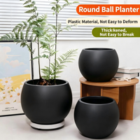 Pots en plastique de qualité supérieure pour la maison et le jardin, utilisation intérieure/extérieure, légers, durables, incassables, couleur personnalisée, design lisse, sculptés à la main