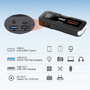 เครื่องช่วยส<span class=keywords><strong>ต</strong></span>าร์ทรถยน<span class=keywords><strong>ต</strong></span>์ 4000A กระแสไฟสูงสุด 24000 มิลลิแอมป์ชั่วโมง สำหรับ<span class=keywords><strong>แบ</strong></span><span class=keywords><strong>ต</strong></span>เตอรี่รถยน<span class=keywords><strong>ต</strong></span>์ <span class=keywords><strong>รถ</strong></span>บรรทุก และรถจักรยานยน<span class=keywords><strong>ต</strong></span>์ที่<span class=keywords><strong>หมด</strong></span>ไฟ - Product Image 3