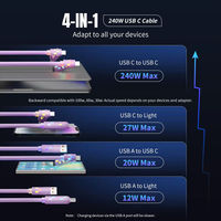 Câble USB-C OTG 480 Mbps pour transfert de données, charge PD 60W, en alliage d'aluminium, pour téléphone, ordinateur portable, imprimante, appareil photo, lecteur de codes-barres, appareil électrique