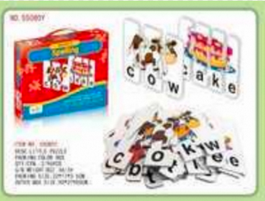 Libro de rompecabezas de papel para niños de 3 a 6 años, juguete educativo de aprendizaje temprano con divertidos temas de animales y letras - Product Image 3