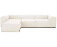 Sofa sectionnel modulaire de haute qualité de salon de tissu blanc de conception simple pour l'hôtel