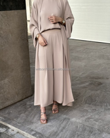 Abaya traditionnelle musulmane Willson, vêtements islamiques modestes, ensemble abaya uni pour femmes, haut et pantalon