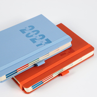 Agenda quotidien en cuir à prix raisonnable, format A5, planificateur mensuel, hebdomadaire et quotidien, carnets personnalisés pour cadeaux d'entreprise