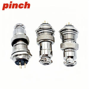 Conector de Aviación Pinch Gx16 de Montaje Inverso, 2, 3, 4, 5, 6, 7, 8 Pines, Macho y Hembra, Acero Inoxidable, IP66, 10A - Product Image 1