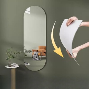 Nhà Máy Bán buôn sử dụng rộng rãi linh hoạt Acrylic không thể phá vỡ nhựa mềm tự dính gương Ins tường trang trí keo gương - Product Image 1