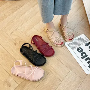 2023 Taoxi mode dames en plein air plage plate-forme sandales plates femmes sangles décontractées sandales romaines chaussures