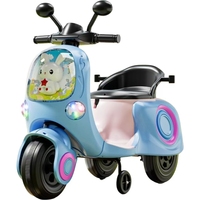 Petite moto pour garçons et filles, moto électrique à trois roues avec décoration de lapin à monter