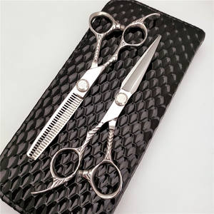 Tijeras de peluquería Precious para zurdos, de 6.0 pulgadas, para entresacar, de acero inoxidable 440C, mango irregular, modelo Moon Dance PM-6.0 - Product Image 2