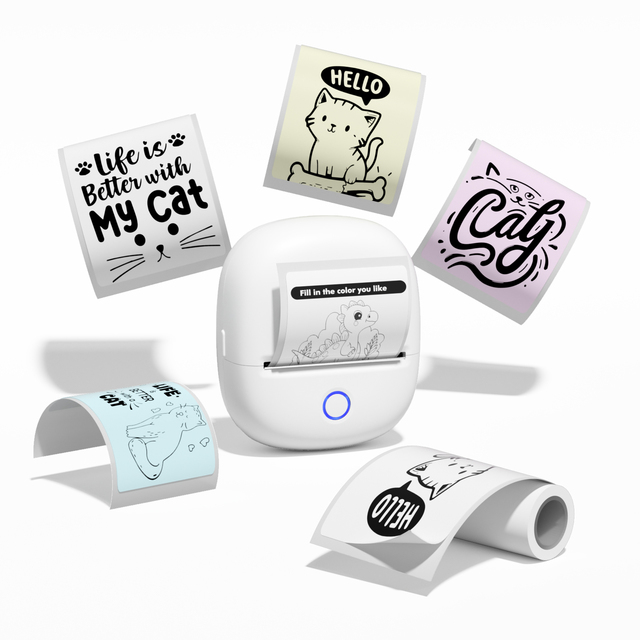 Luck Jingle Mini Printer Thermal Inkless Portable for Kids Study Gift Label Photo Sticker Home Office Custom Factory