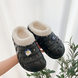<span class=keywords><strong>Sabot</strong></span> d'hiver en fourrure noire unisexe, chaussures de <span class=keywords><strong>jardin</strong></span>, pour hommes et femmes, vente en gros, nouvelle collection 2021 - Product Image 2