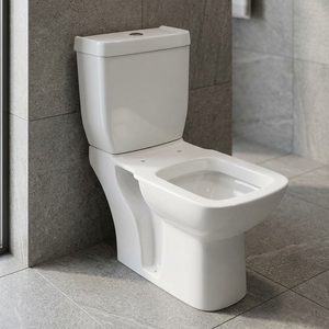 โถสุขภัณฑ์เซรามิคแบบสองชิ้น ระบบ Washdown พร้อมท่อน้ำทิ้งแบบ P-Trap สำหรับห้องน้ำ ขายส่ง - Product Image 4
