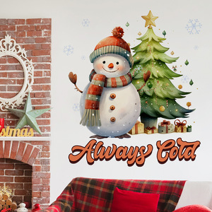 <span class=keywords><strong>Adesivi</strong></span> murali con pupazzo di neve e albero di Natale, decorazioni <span class=keywords><strong>per</strong></span> feste natalizie, <span class=keywords><strong>adesivi</strong></span> in PVC autoadesivi. - Product Image 3