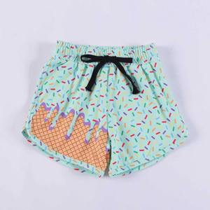 SS0934 rts Conjunto de pantalones cortos de verano para niña, con estampado de flores azules y rosas, para niñas pequeñas y activas, venta al por mayor - Product Image 2