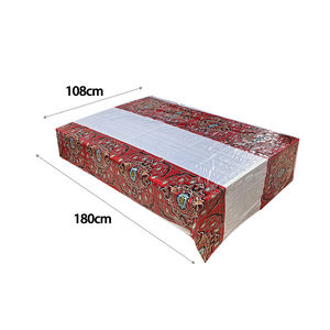 غطاء طاولة بلاستيكي 621112 قطعة واحدة أحمر مربع الشكل إسلامي 108×180 سم للاحتفالات والمهرجانات زينة عيد مبارك ورمضان مستلزمات الحفلات - Product Image 6