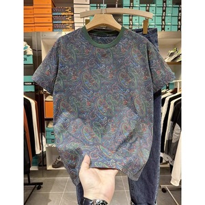 T-<span class=keywords><strong>shirt</strong></span> Homme Jacquard <span class=keywords><strong>Vintage</strong></span> Haut de Gamme Tendance 2026 à Manches Courtes – Nouvelle Collection Été Demi-Manches - Product Image 3