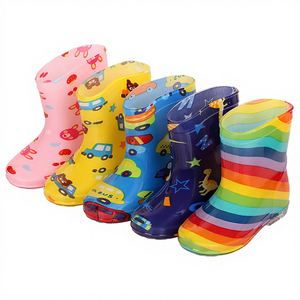 Botas de Lluvia Impermeables de PVC para Niños, Diseño de Dibujos Animados, Ligeras, Suaves, Unisex, para Niñas y Niños - Product Image 4