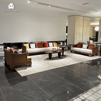 Ensemble de canapés modernes pour salon, fabrication Foshan, haute qualité, mobilier de maison avec table basse pour projets de villas et d'hôtels