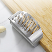 Presse-ail manuelle en acier inoxydable de haute qualité - Outil de cuisine portable écologique - Écraseur d'ail