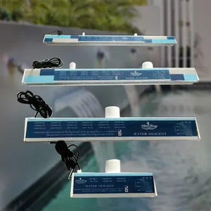 Lumière de cascade de piscine LED étanche IP68 à changement de couleur RVB Lumière de fontaine de cascade en plastique acrylique Descente d'eau